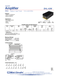 Datasheet ZHL-42W manufacturer Mini-Circuits