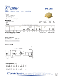 Datasheet ZKL-2R5 manufacturer Mini-Circuits
