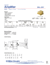 Datasheet ZKL-2R7 manufacturer Mini-Circuits