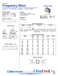 Datasheet ZLW-1SHBR manufacturer Mini-Circuits