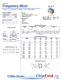 Datasheet ZLW-5BR manufacturer Mini-Circuits
