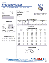 Datasheet ZLW-6BR manufacturer Mini-Circuits