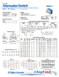 Datasheet ZMAS-1B manufacturer Mini-Circuits