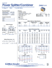 Datasheet ZMSC-3-1 manufacturer Mini-Circuits