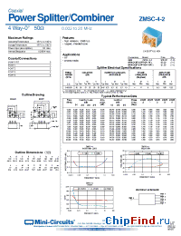 Datasheet ZMSC-4-2 manufacturer Mini-Circuits