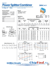 Datasheet ZMSC-4-3 manufacturer Mini-Circuits