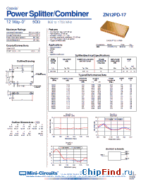 Datasheet ZN12PD-17-S manufacturer Mini-Circuits