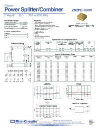 Datasheet ZN2PD-920W-S manufacturer Mini-Circuits
