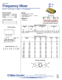 Datasheet ZOS-ED10431/1 manufacturer Mini-Circuits