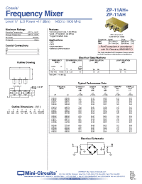 Datasheet ZP-11AH manufacturer Mini-Circuits