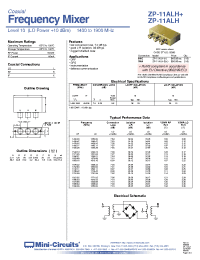 Datasheet ZP-11ALH+ manufacturer Mini-Circuits