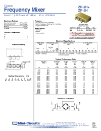 Datasheet ZP-2H manufacturer Mini-Circuits