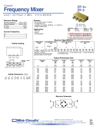 Datasheet ZP-3 manufacturer Mini-Circuits