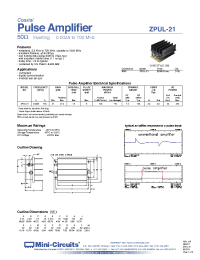 Datasheet ZPUL-21 manufacturer Mini-Circuits