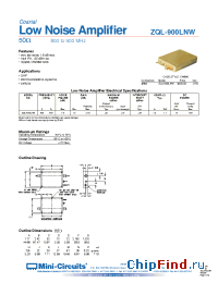 Datasheet ZQL-900LNW manufacturer Mini-Circuits