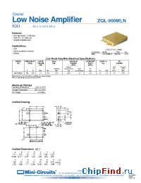 Datasheet ZQL-900MLN manufacturer Mini-Circuits