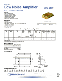 Datasheet ZRL-3500 manufacturer Mini-Circuits