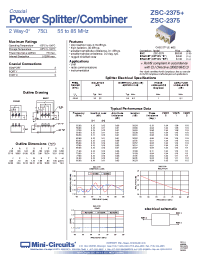 Datasheet ZSC-2375+ manufacturer Mini-Circuits