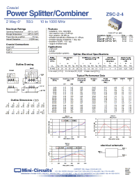 Datasheet ZSC-2-4B manufacturer Mini-Circuits