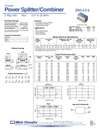 Datasheet ZSCJ-2-2 manufacturer Mini-Circuits