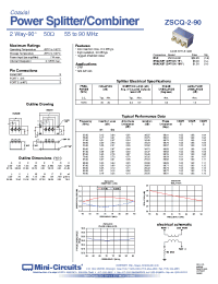 Datasheet ZSCQ-2-90 manufacturer Mini-Circuits