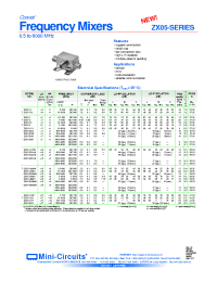 Datasheet ZX05-11X manufacturer Mini-Circuits
