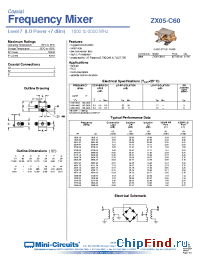 Datasheet ZX05-C60-S manufacturer Mini-Circuits