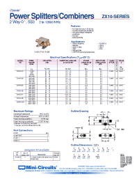 Datasheet ZX10-2-20 производства Mini-Circuits
