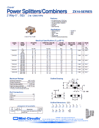 Datasheet ZX10-2-25 manufacturer Mini-Circuits