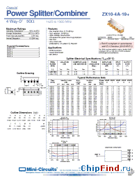 Datasheet ZX10-4A-19-S+ manufacturer Mini-Circuits