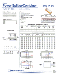 Datasheet ZX10-4A-27-S+ manufacturer Mini-Circuits