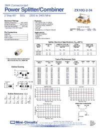Datasheet ZX10Q-2-34-S manufacturer Mini-Circuits