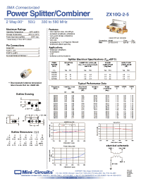 Datasheet ZX10Q-2-5-S производства Mini-Circuits