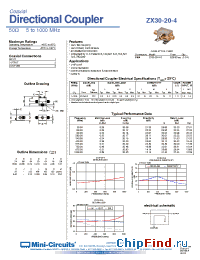 Datasheet ZX30-20-4-S manufacturer Mini-Circuits