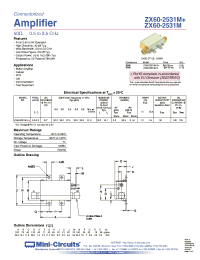 Datasheet ZX60-2531M-S manufacturer Mini-Circuits