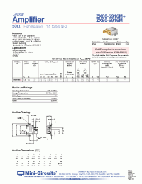 Datasheet ZX60-5916M-S+ manufacturer Mini-Circuits