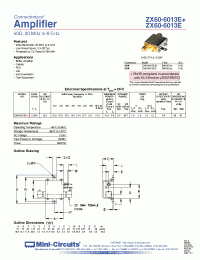 Datasheet ZX60-6013E-S manufacturer Mini-Circuits