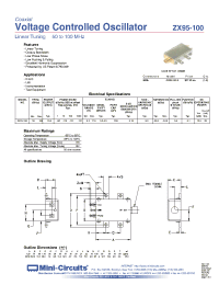 Datasheet ZX95-100-S manufacturer Mini-Circuits