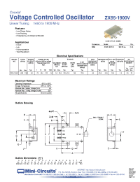 Datasheet ZX95-1900V manufacturer Mini-Circuits
