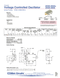 Datasheet ZX95-2650-S manufacturer Mini-Circuits