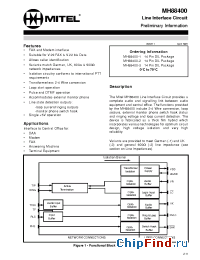 Datasheet MH88400-1 manufacturer Mitel