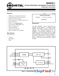 Datasheet MH88520-1 manufacturer Mitel