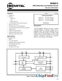 Datasheet MH88615-1 manufacturer Mitel