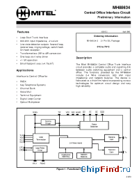 Datasheet MH88634-2 manufacturer Mitel