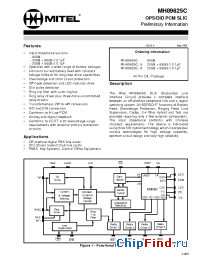 Datasheet MH89625C manufacturer Mitel