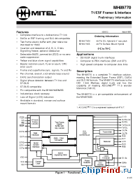 Datasheet MH89770 manufacturer Mitel