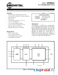 Datasheet MT8804AE производства Mitel