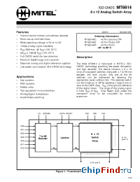 Datasheet MT8814 manufacturer Mitel