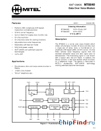 Datasheet MT8840AS производства Mitel