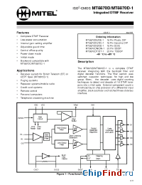 Datasheet MT8870DE-1 производства Mitel